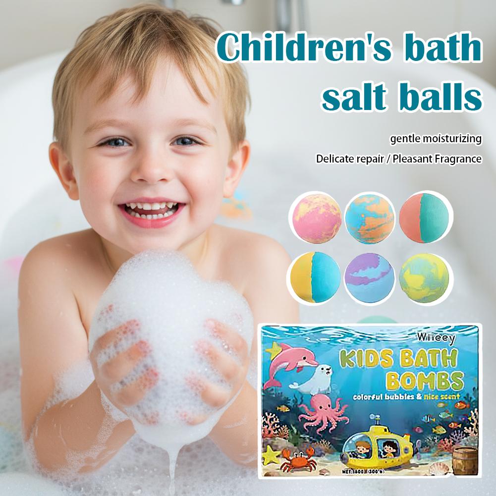 6Pcs Kids Bubble Bath Bombs Se - Bath Salts recension och pris